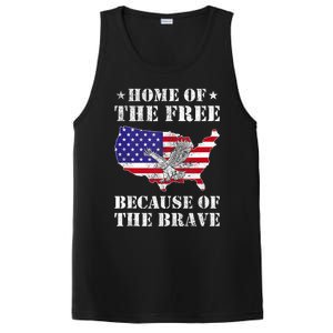 Home Of The Free Because Of The Brave Patriotic PosiCharge Competitor Tank