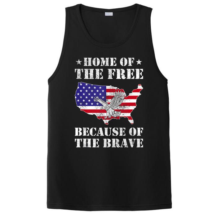 Home Of The Free Because Of The Brave Patriotic PosiCharge Competitor Tank