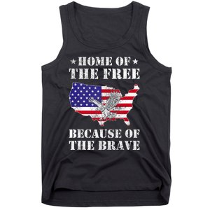 Home Of The Free Because Of The Brave Patriotic Tank Top