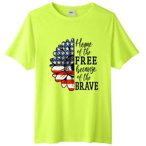 Home Of The Free Because Of The Brave Patriotic Flower Tall Fusion ChromaSoft Performance T-Shirt