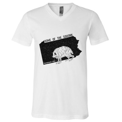 Home Of The Squonk Monster Pennsylvania Usa Cryptozoology V-Neck T-Shirt