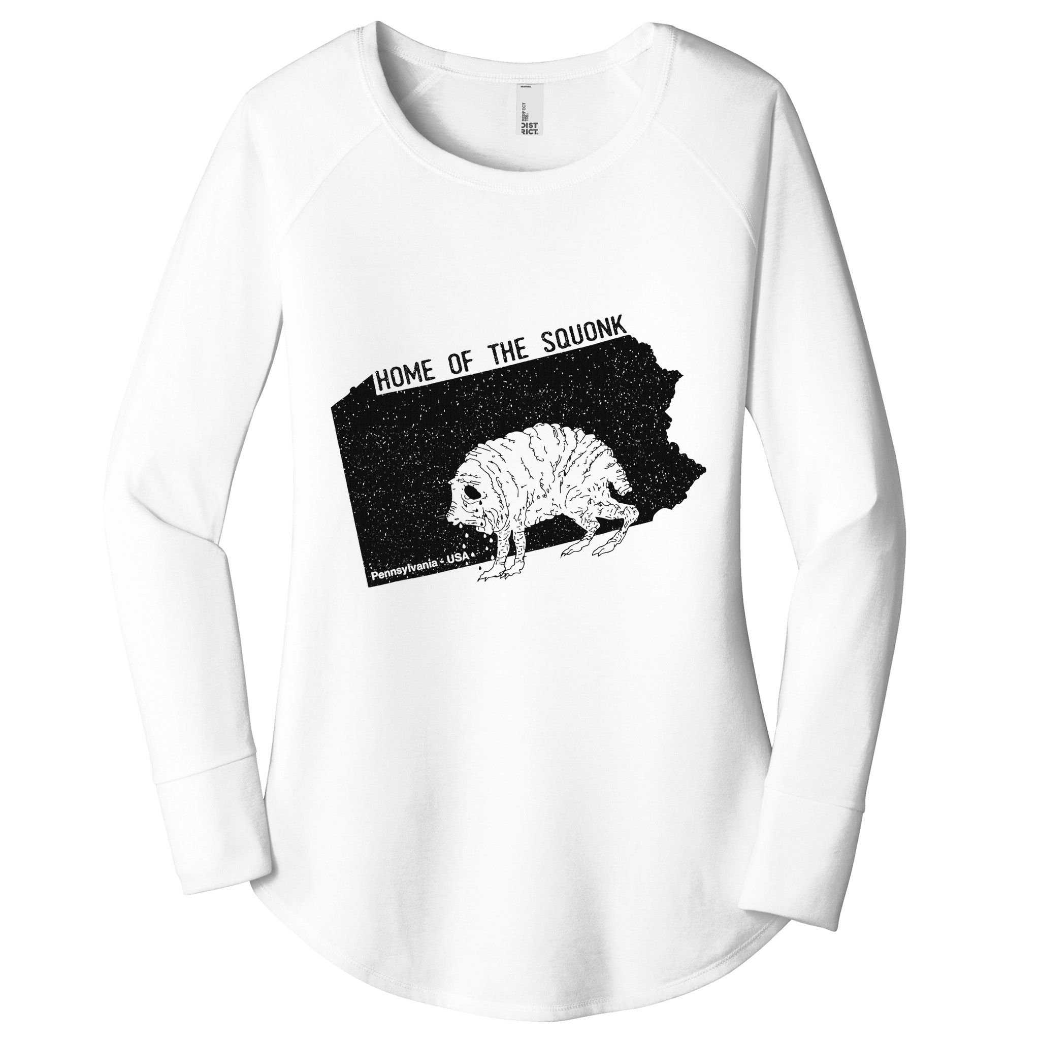 Home Of The Squonk Monster Pennsylvania Usa Cryptozoology Women's Perfect Tri Tunic Long Sleeve Shirt