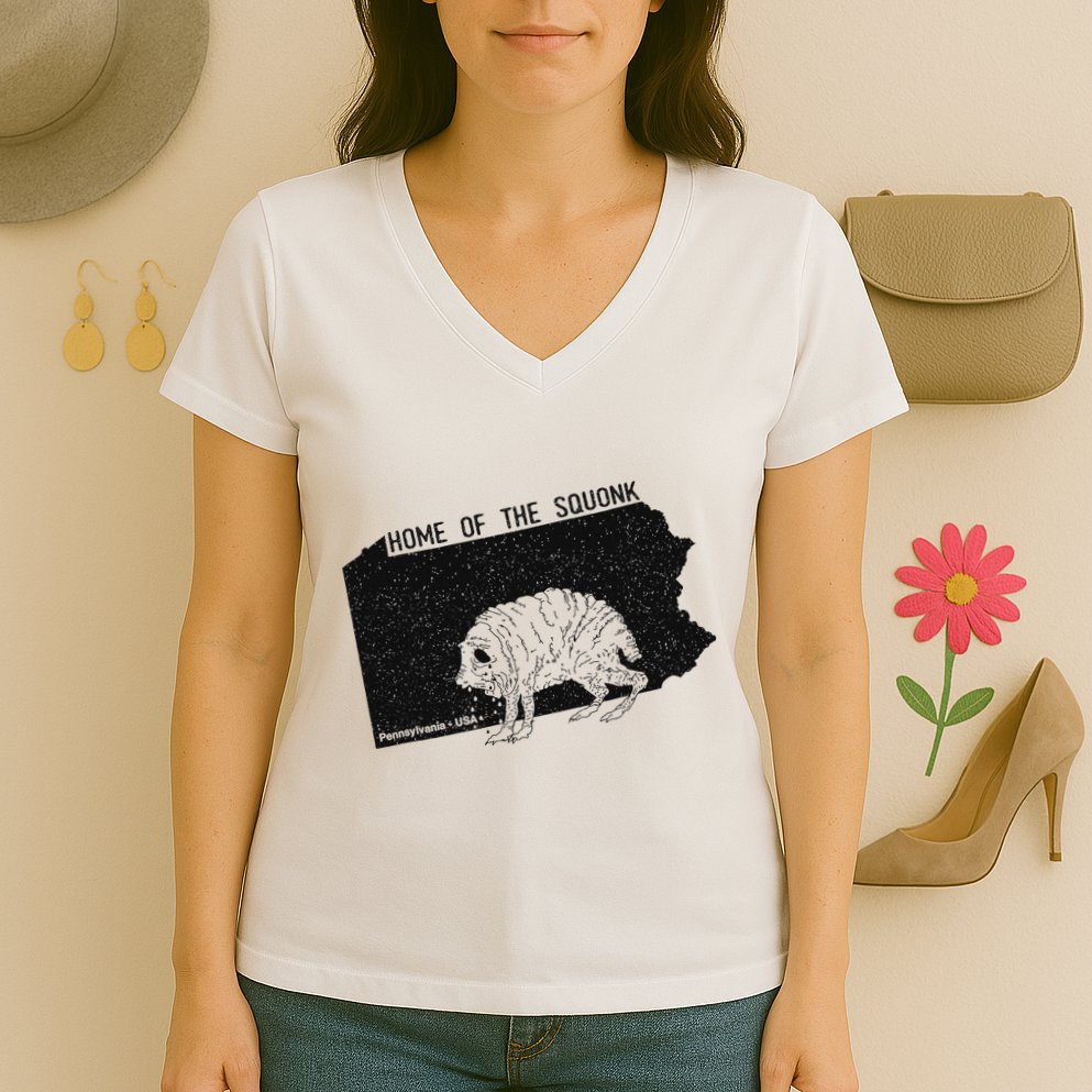 Home Of The Squonk Monster Pennsylvania Usa Cryptozoology Women's V-Neck T-Shirt