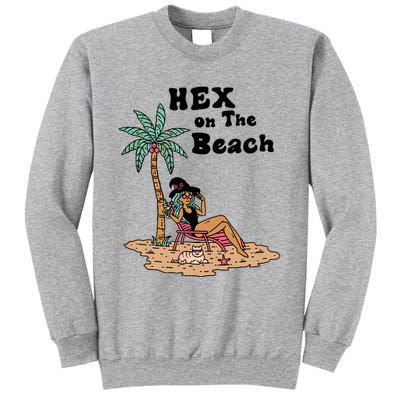 Hex On The Beach Hello Summer Vibes Beach Vacay Retro 70s Gift Tall Sweatshirt