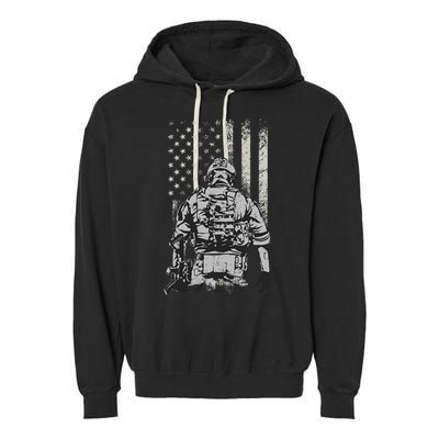 Home Of The Free Because Of The Brave Garment-Dyed Fleece Hoodie