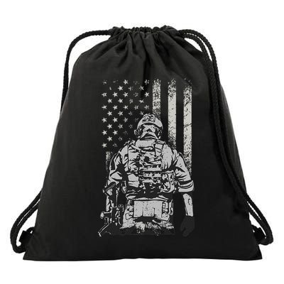 Home Of The Free Because Of The Brave Drawstring Bag