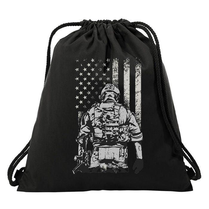 Home Of The Free Because Of The Brave Drawstring Bag