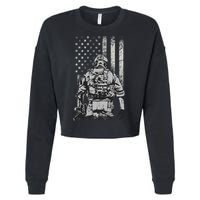 Home Of The Free Because Of The Brave Cropped Pullover Crew