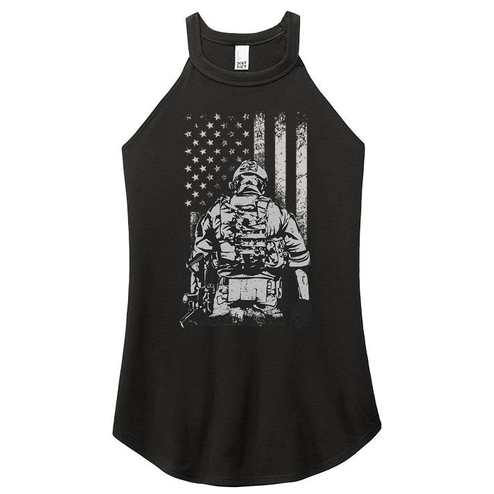 Home Of The Free Because Of The Brave Women's Perfect Tri Rocker Tank