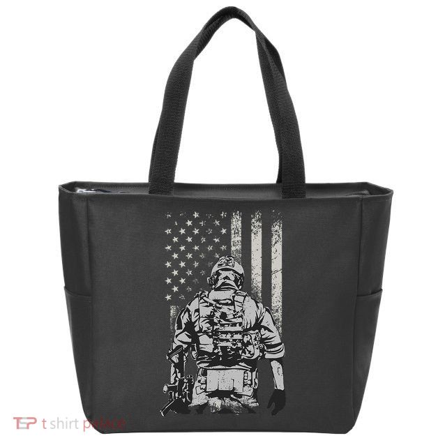 Home Of The Free Because Of The Brave Zip Tote Bag