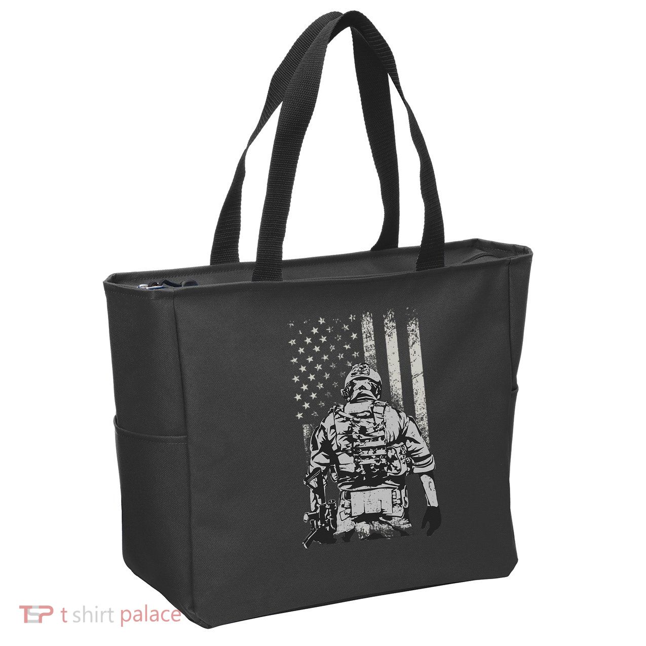Home Of The Free Because Of The Brave Zip Tote Bag