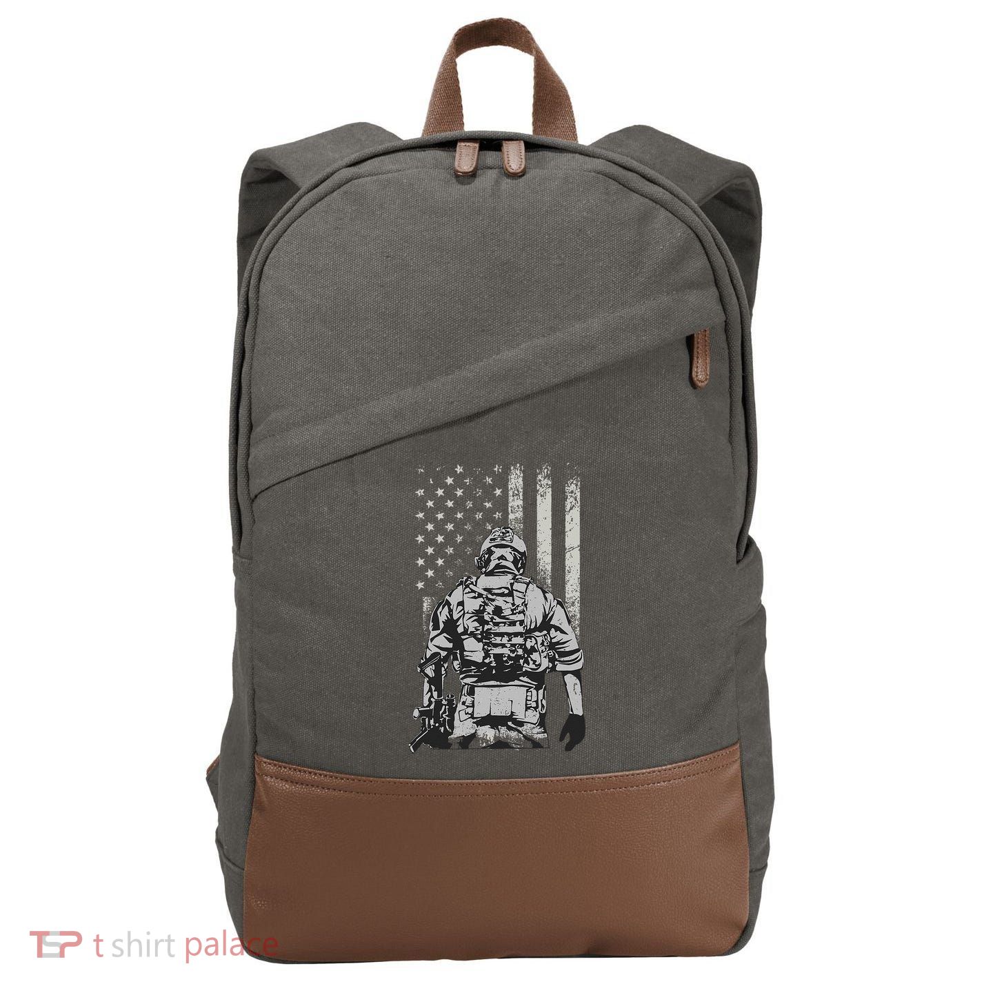 Home Of The Free Because Of The Brave Cotton Canvas Backpack