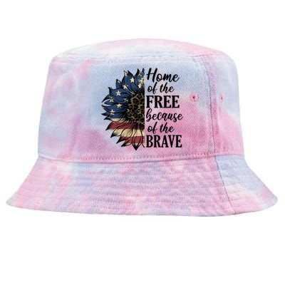 Home Of The Free Because Of The Brave Tie-Dyed Bucket Hat