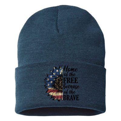 Home Of The Free Because Of The Brave Sustainable Knit Beanie