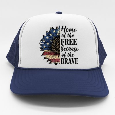 Home Of The Free Because Of The Brave Trucker Hat