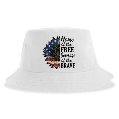 Home Of The Free Because Of The Brave Sustainable Bucket Hat