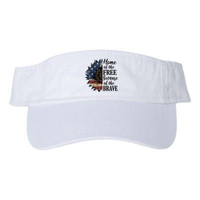 Home Of The Free Because Of The Brave Valucap Bio-Washed Visor