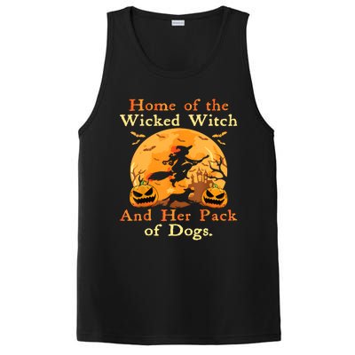 Home Of The Wicked Witch And Her Pack Of Dog Funny Halloween PosiCharge Competitor Tank