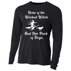 Home Of The Wicked Witch And Her Pack Of Dog Funny Halloween Cooling Performance Long Sleeve Crew