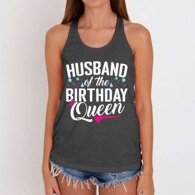 Husband Of The Birthday Queen Wife Birthday Women's Knotted Racerback Tank