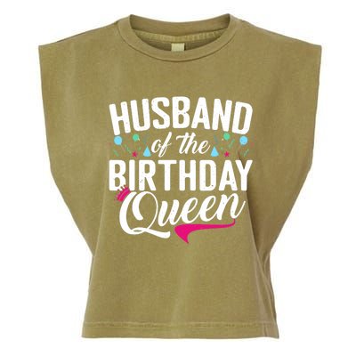 Husband Of The Birthday Queen Wife Birthday Garment-Dyed Women's Muscle Tee