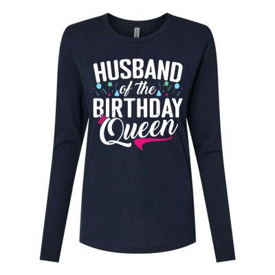 Husband Of The Birthday Queen Wife Birthday Womens Cotton Relaxed Long Sleeve T-Shirt