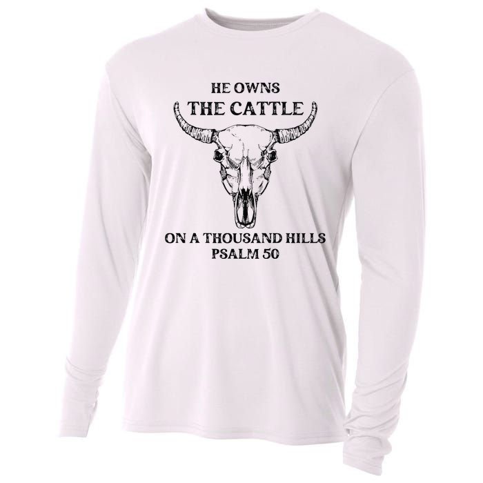 He Owns The Cattle On A Thousand Hills Psalm 50 Cooling Performance Long Sleeve Crew