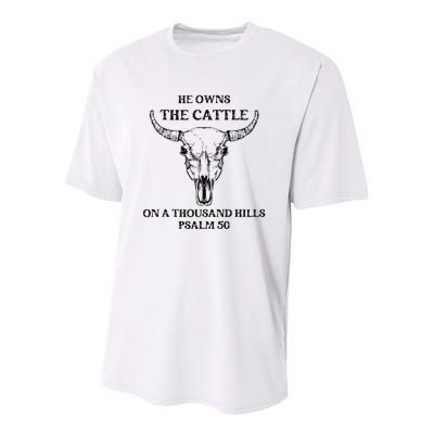 He Owns The Cattle On A Thousand Hills Psalm 50 Youth Performance Sprint T-Shirt