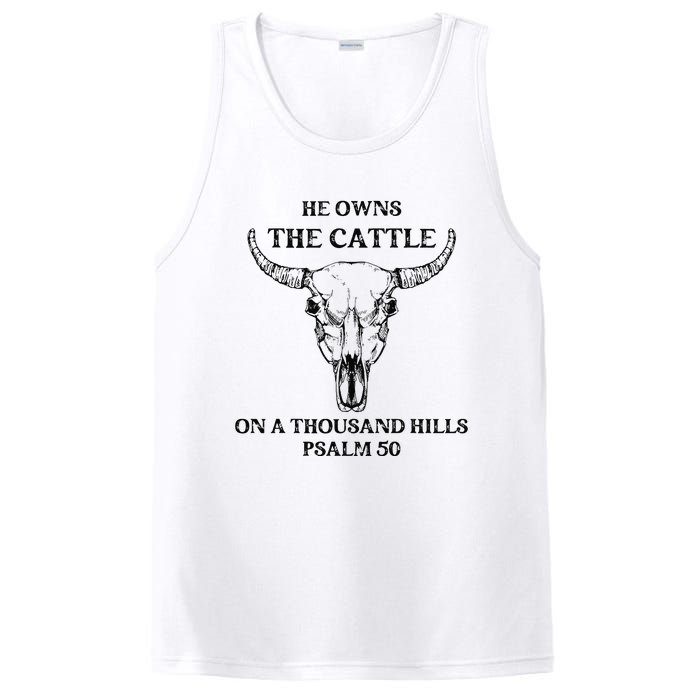 He Owns The Cattle On A Thousand Hills Psalm 50 PosiCharge Competitor Tank