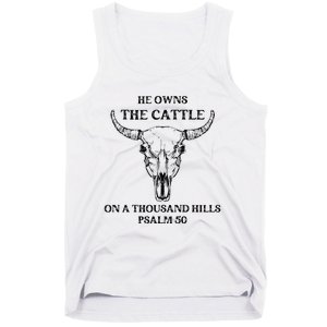 He Owns The Cattle On A Thousand Hills Psalm 50 Tank Top