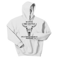 He Owns The Cattle On A Thousand Hills Psalm 50 Kids Hoodie