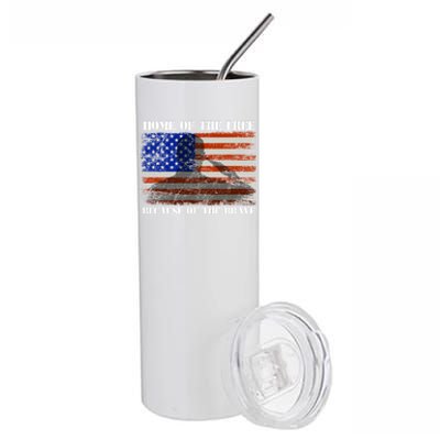 Home Of The Free Because Of The Brave America Flag Meaningful Gift Stainless Steel Tumbler