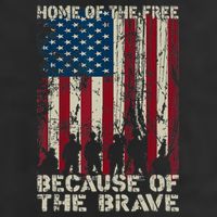 Home Of The Free Because Of The Brave American Flag Cool Comfort Performance Bucket Hat