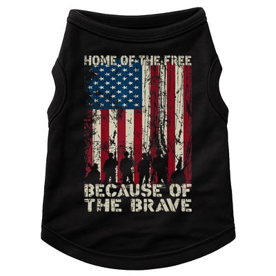 Home Of The Free Because Of The Brave American Flag Doggie Tank