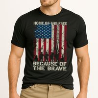 Home Of The Free Because Of The Brave American Flag Cooling Performance Crew T-Shirt