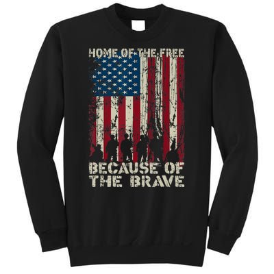 Home Of The Free Because Of The Brave American Flag Sweatshirt