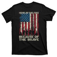 Home Of The Free Because Of The Brave American Flag T-Shirt