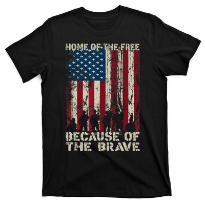 Home Of The Free Because Of The Brave American Flag T-Shirt