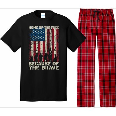 Home Of The Free Because Of The Brave American Flag Pajama Set