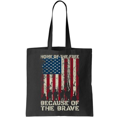 Home Of The Free Because Of The Brave American Flag Bag