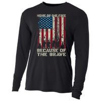 Home Of The Free Because Of The Brave American Flag Cooling Performance Long Sleeve Crew