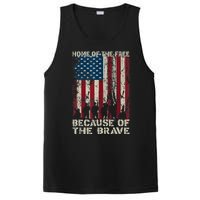 Home Of The Free Because Of The Brave American Flag PosiCharge Competitor Tank