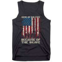 Home Of The Free Because Of The Brave American Flag Tank Top