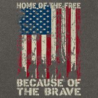 Home Of The Free Because Of The Brave American Flag Cotton Canvas Backpack