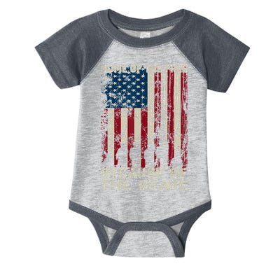 Home Of The Free Because Of The Brave American Flag Infant Baby Jersey Bodysuit