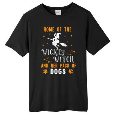 Home Of The Wicked Witch And Her Pack Of Dog Funny Halloween Tall Fusion ChromaSoft Performance T-Shirt