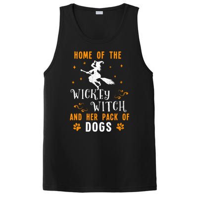 Home Of The Wicked Witch And Her Pack Of Dog Funny Halloween PosiCharge Competitor Tank