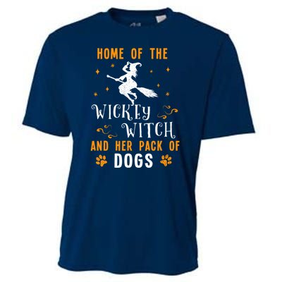 Home Of The Wicked Witch And Her Pack Of Dog Funny Halloween Cooling Performance Crew T-Shirt