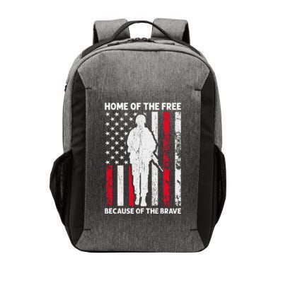 Home Of The Free Because Of The Brave American Veteran Gift Vector Backpack