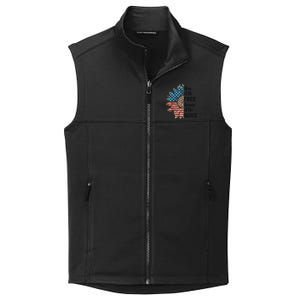 Home Of The Free Because Of The Brave Sunflower Usa Flag Funny Gift Collective Smooth Fleece Vest